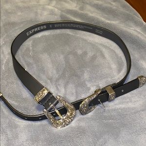 Express black buckle belt size medium